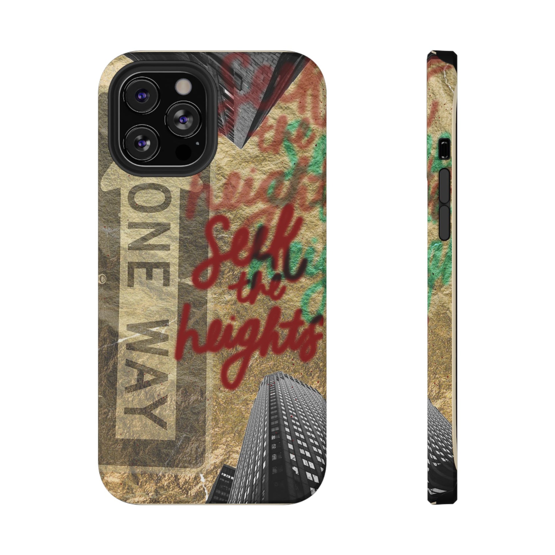 "Seek the Heights" Gold Phone Case