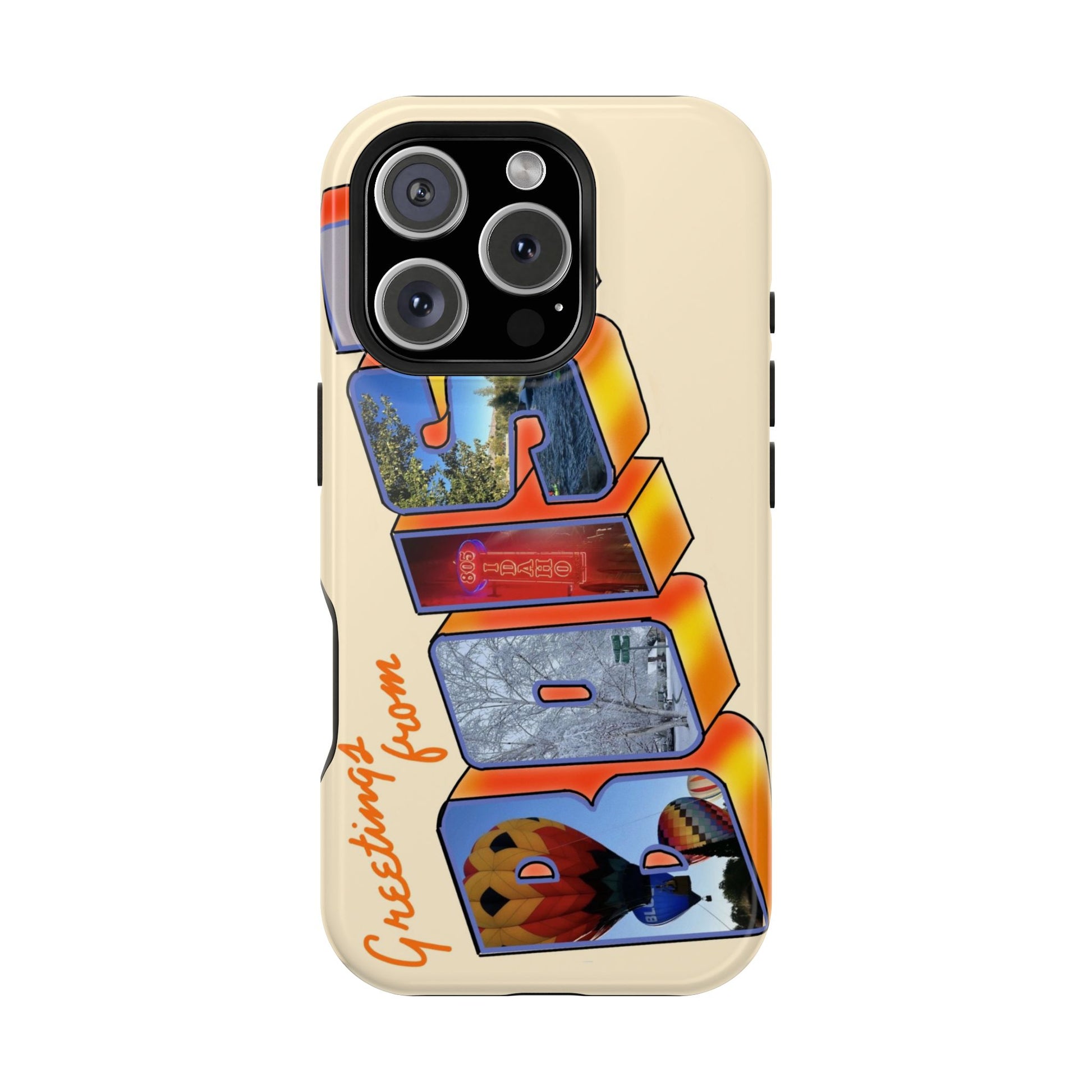 "Greetings from Boise" Orange Phone Case