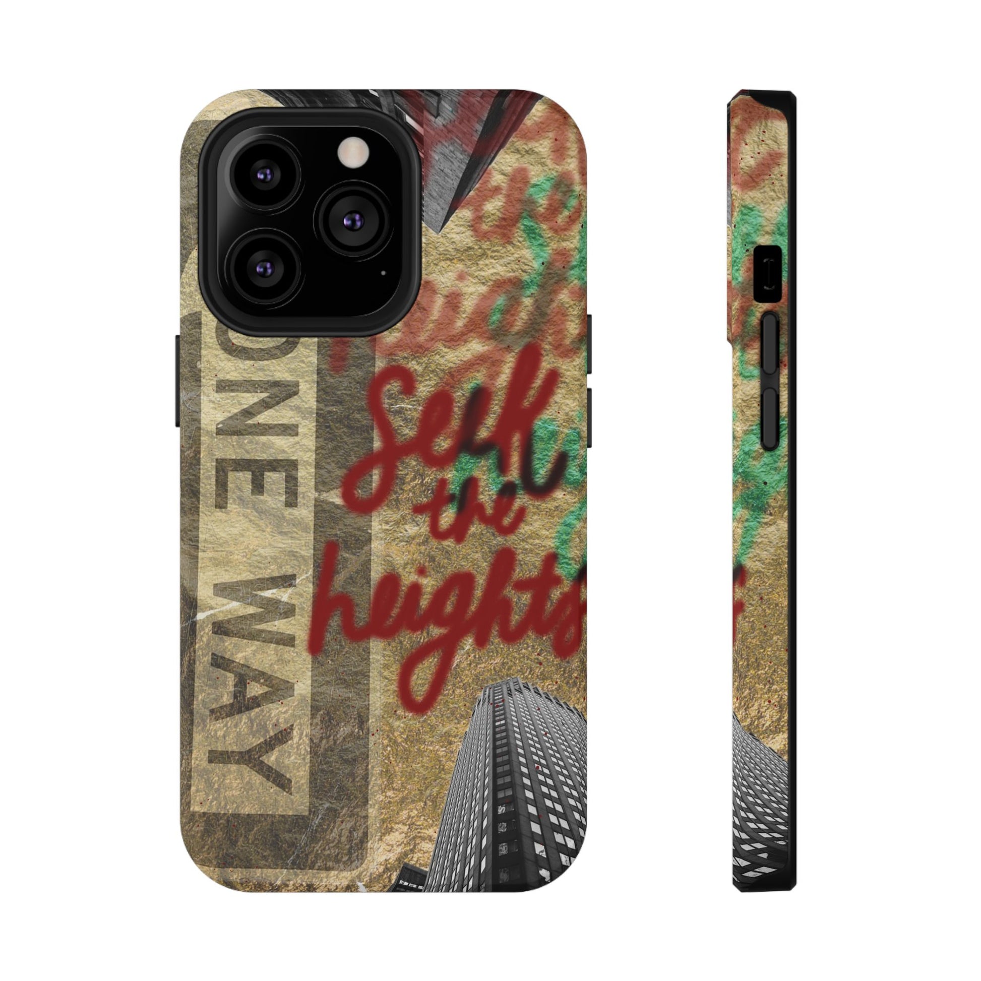 "Seek the Heights"  Gold Phone Case