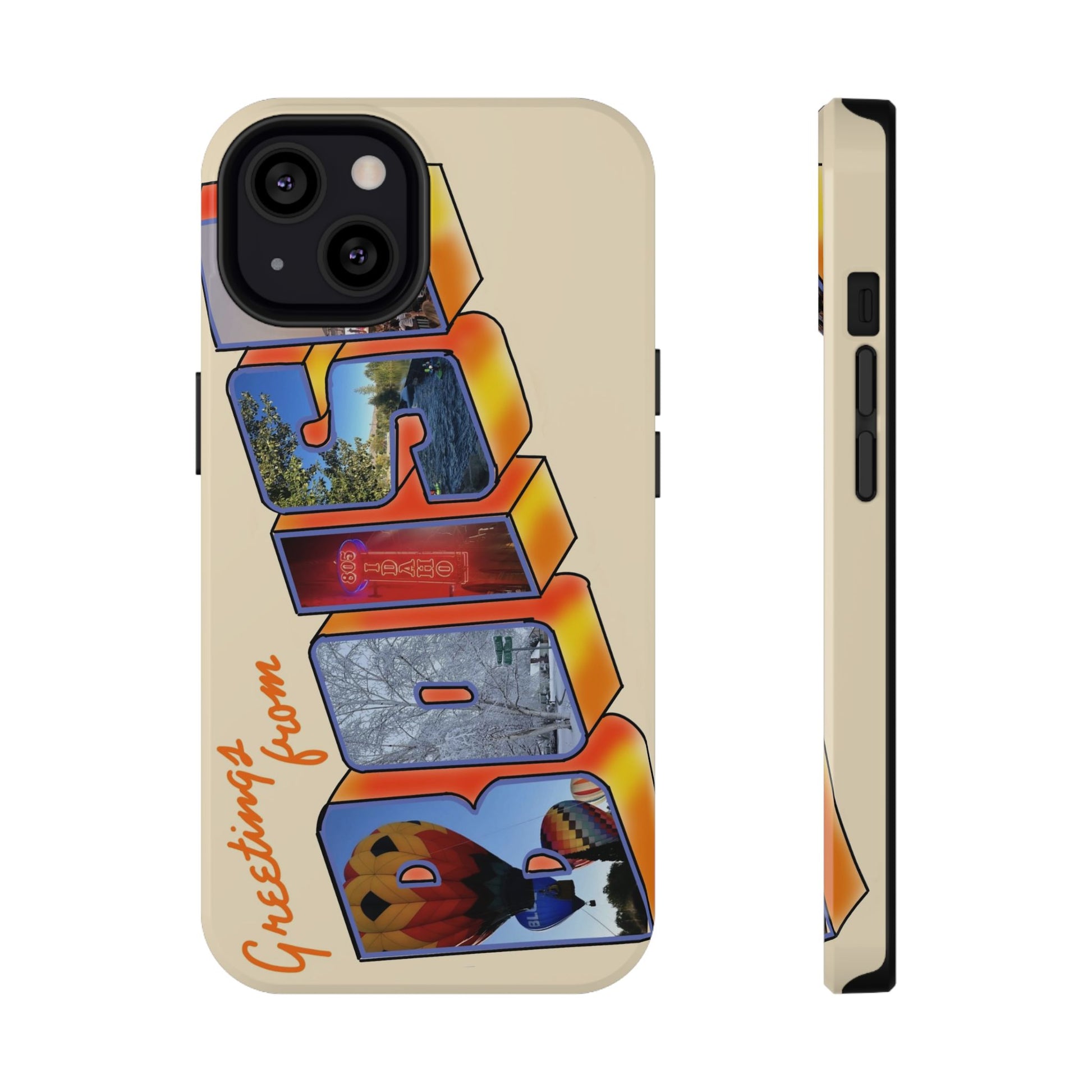 "Greetings from Boise" Orange Phone Case