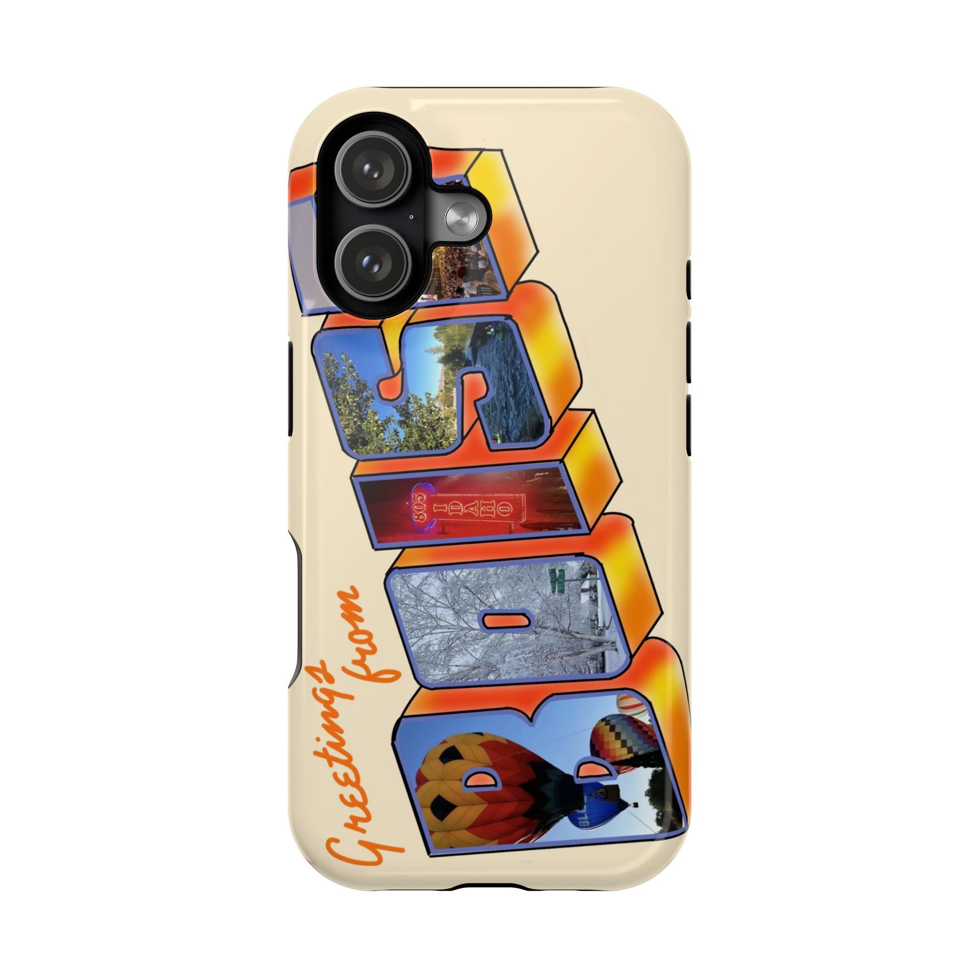 "Greetings from Boise" Orange Phone Case