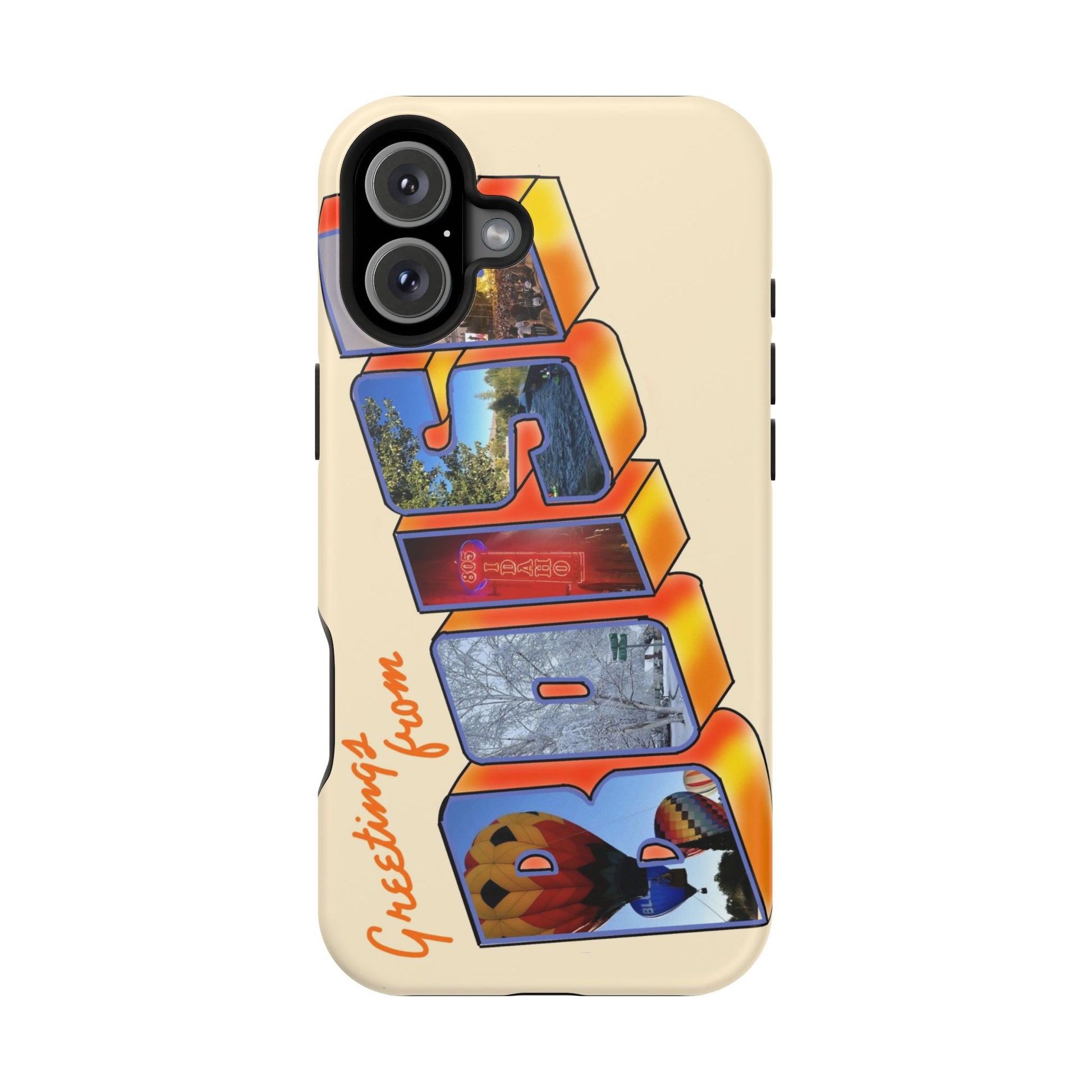 "Greetings from Boise" Orange Phone Case