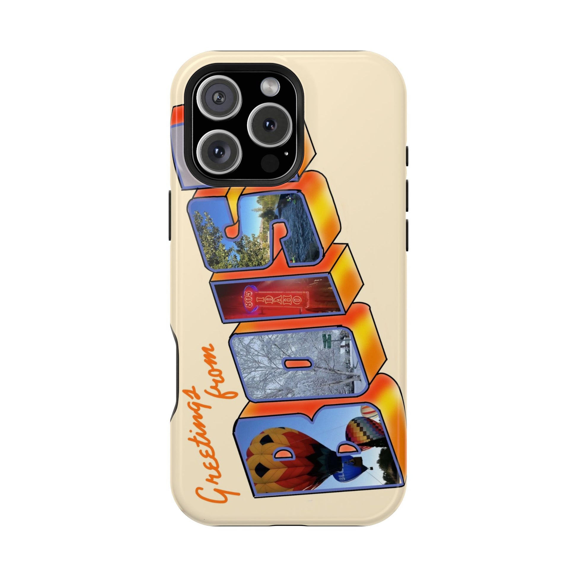 "Greetings from Boise" Orange Phone Case