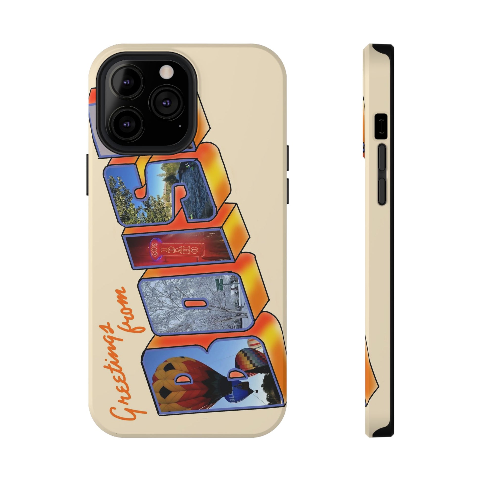 "Greetings from Boise" Orange Phone Case