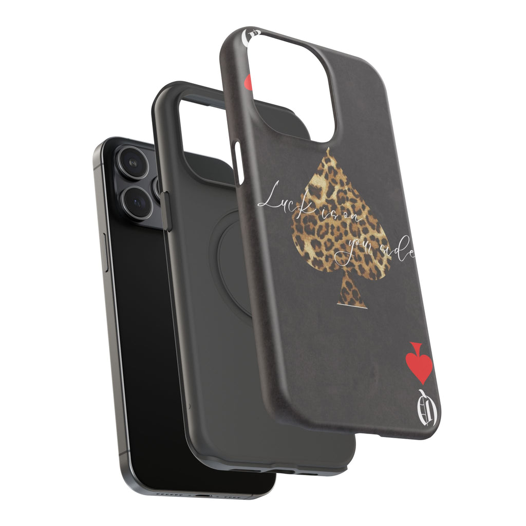 "Luck Is On Your Side" Cheetah Phone Case