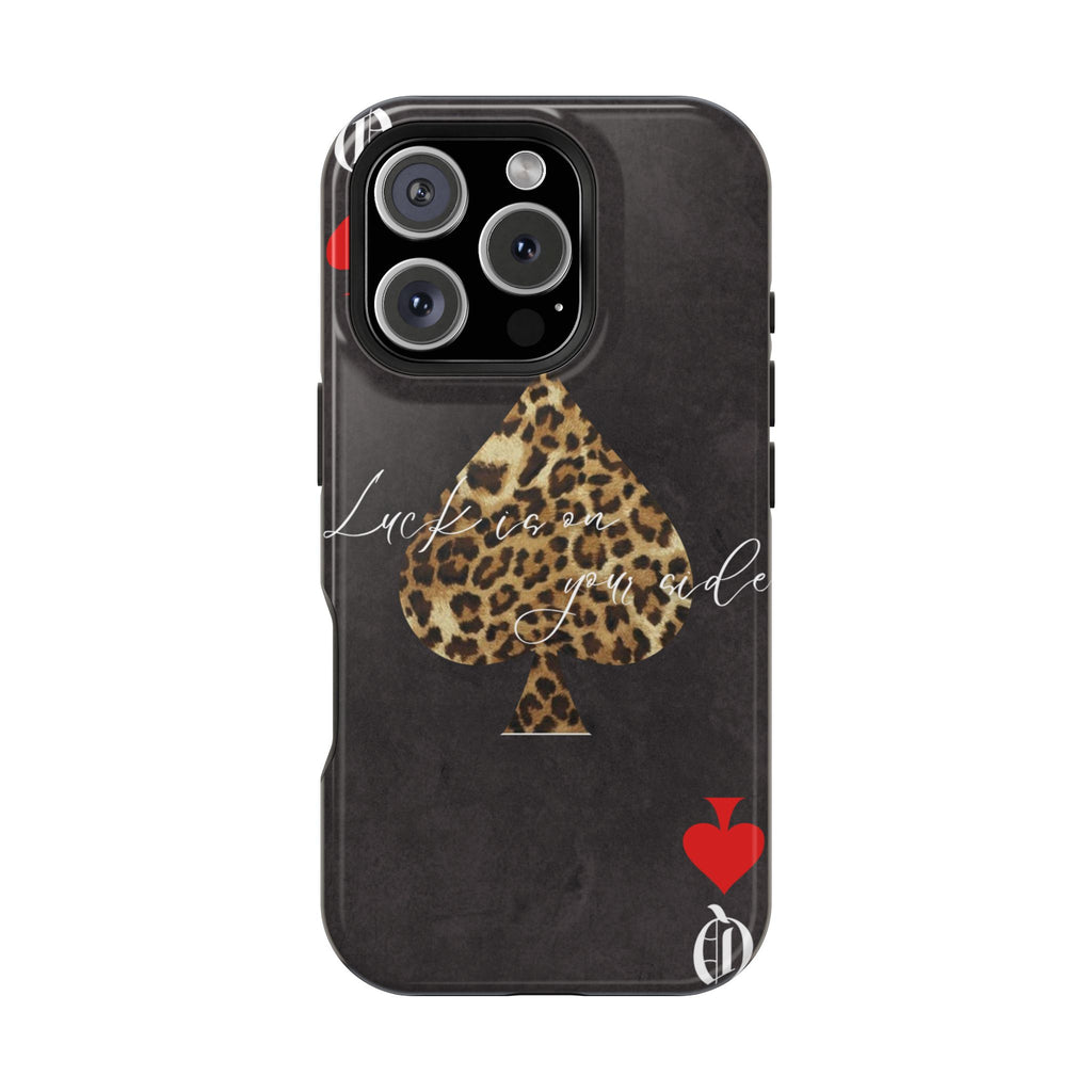 "Luck Is On Your Side" Cheetah Phone Case