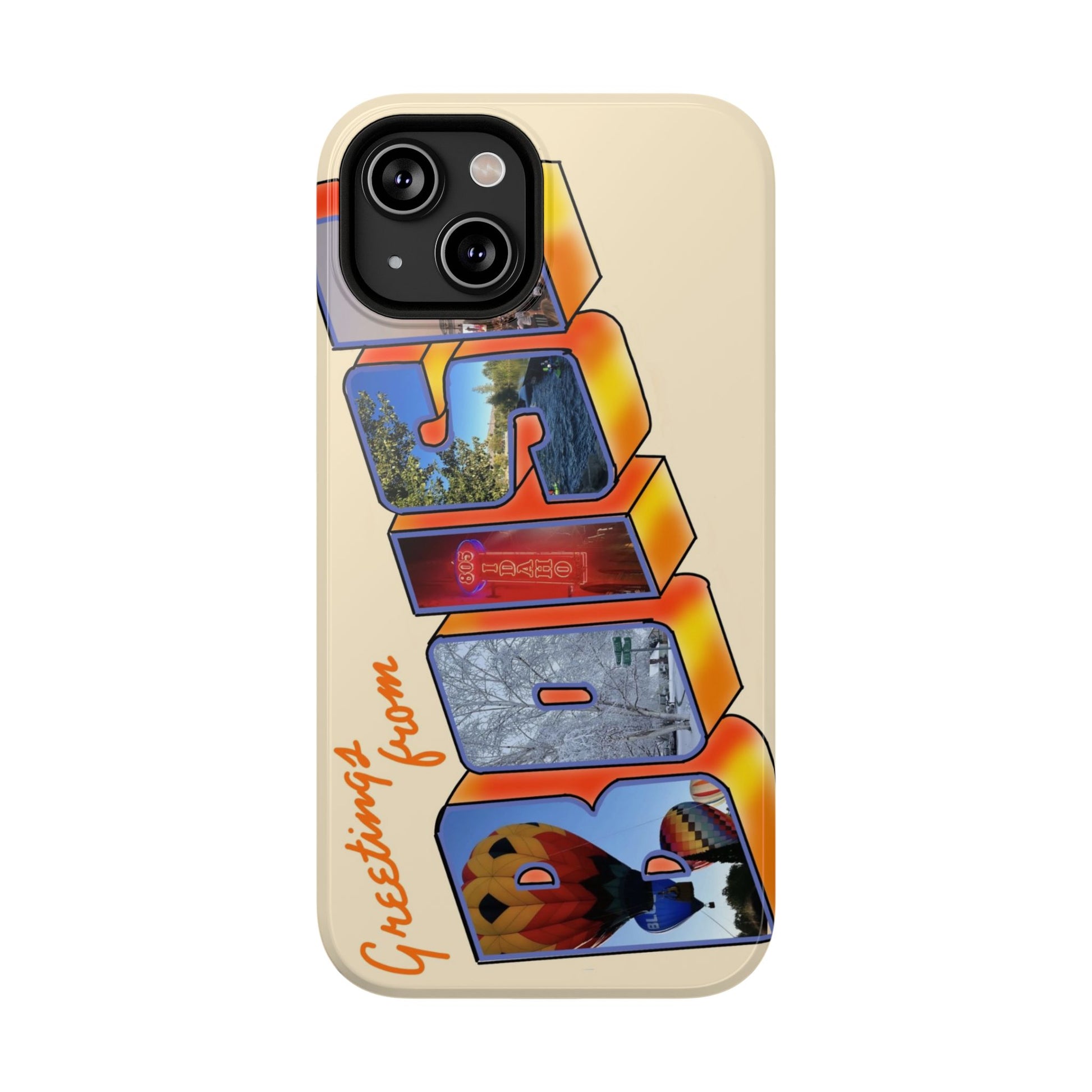 "Greetings from Boise" Orange Phone Case