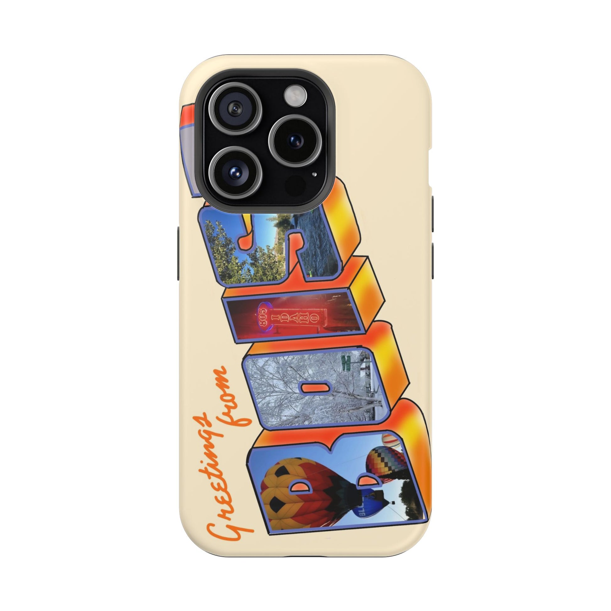 "Greetings from Boise" Orange Phone Case