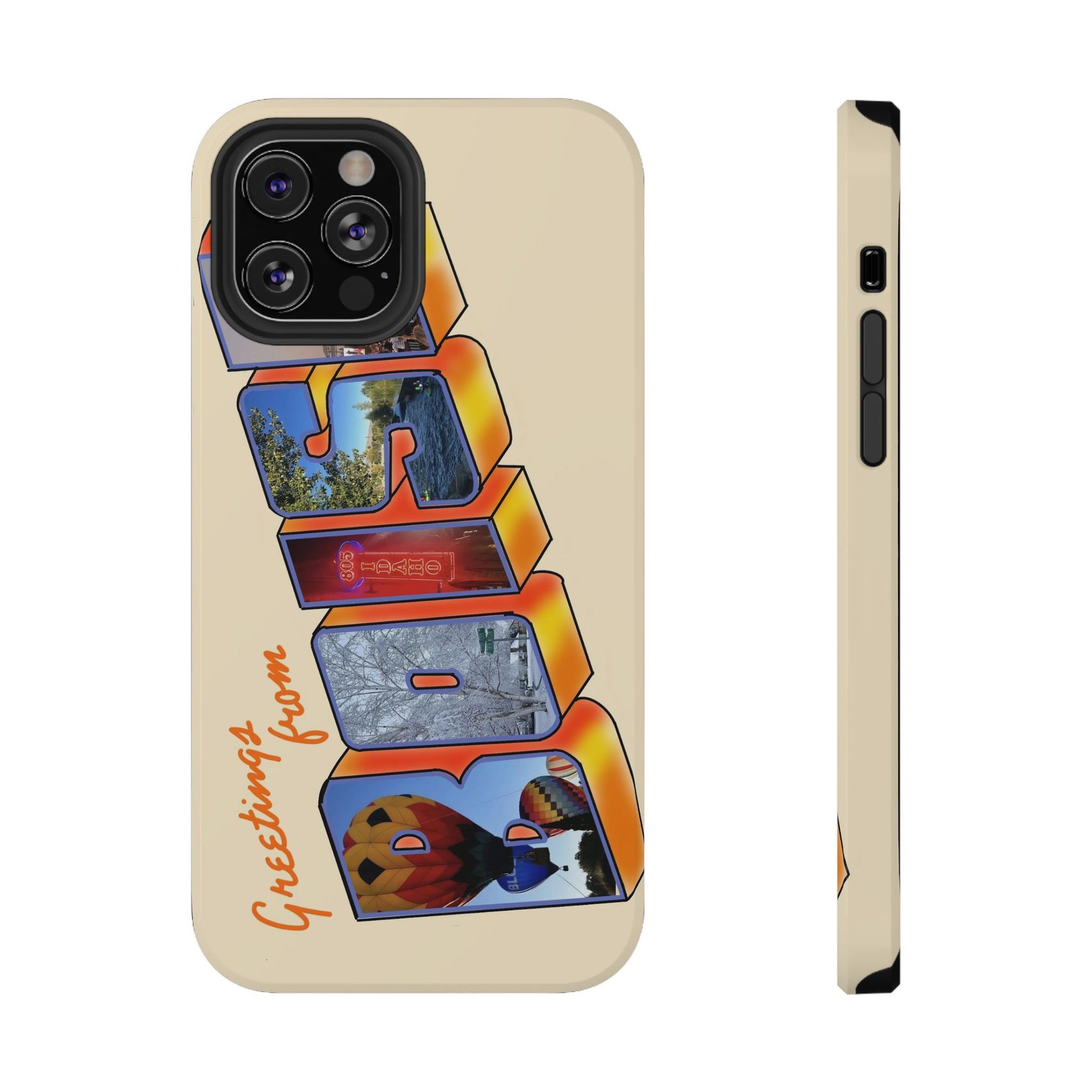 "Greetings from Boise" Orange Phone Case