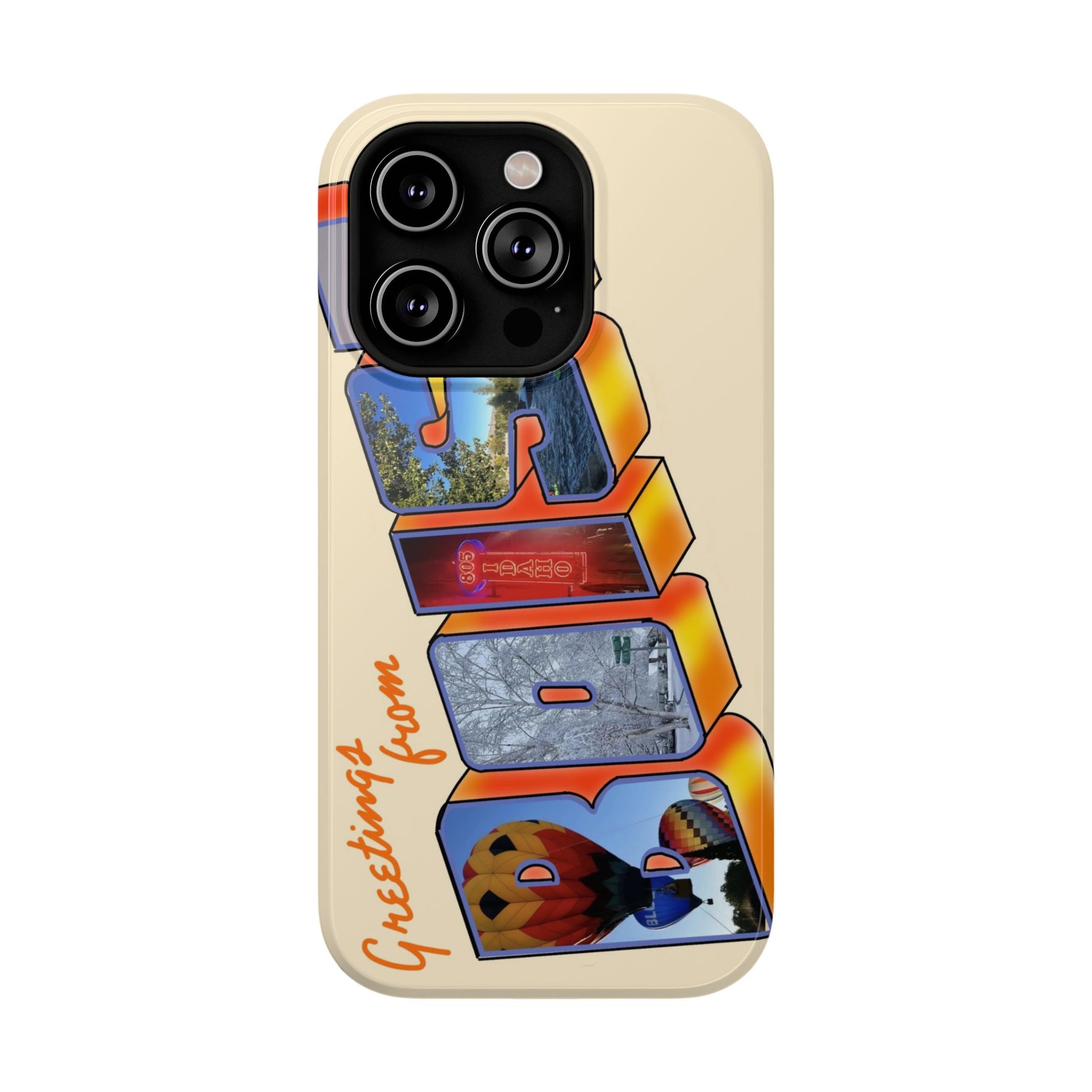 "Greetings from Boise" Orange Phone Case