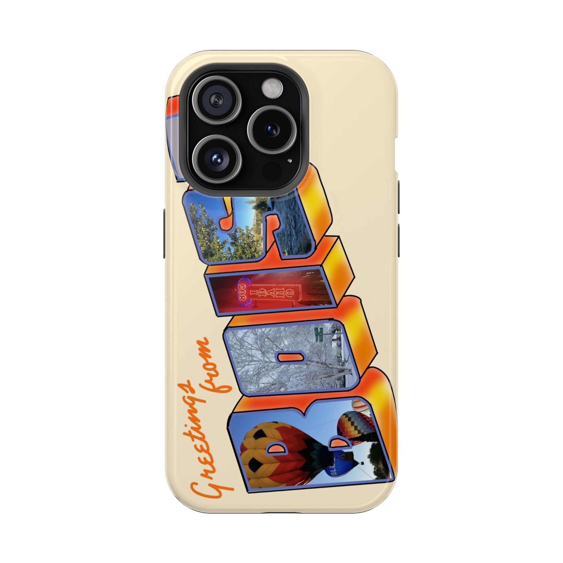 "Greetings from Boise" Orange Phone Case