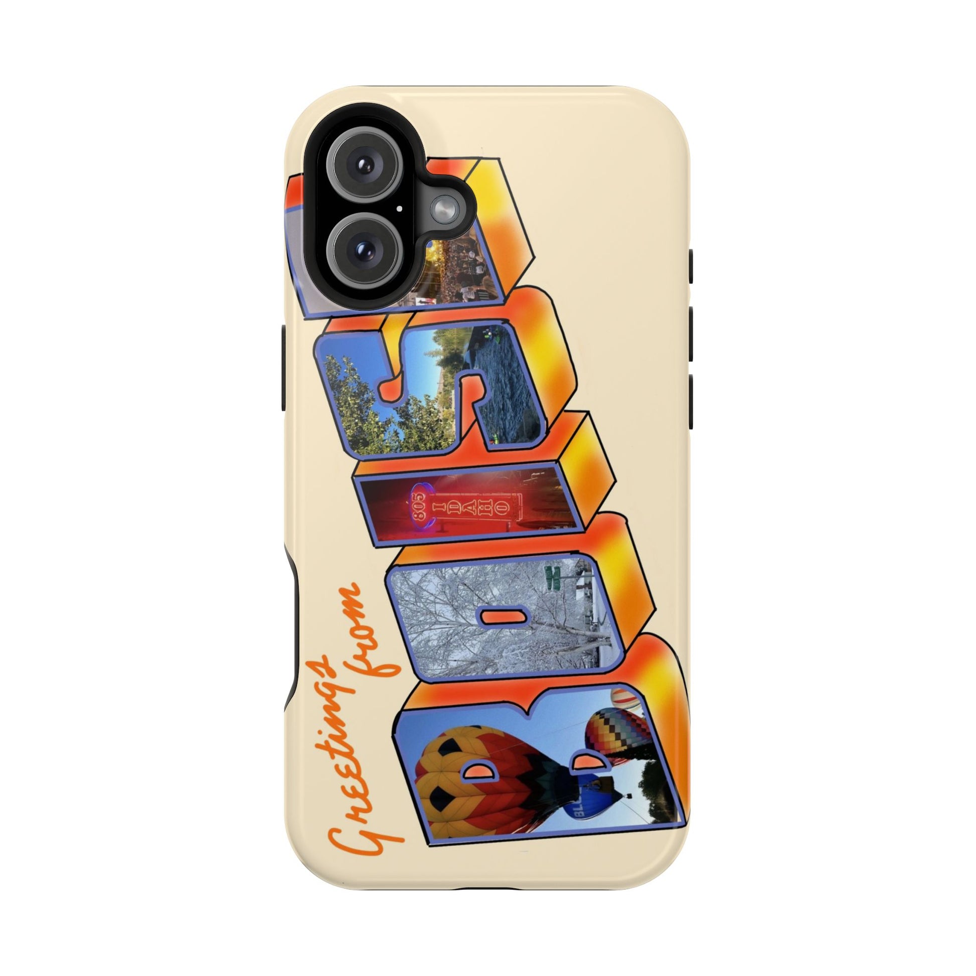 "Greetings from Boise" Orange Phone Case
