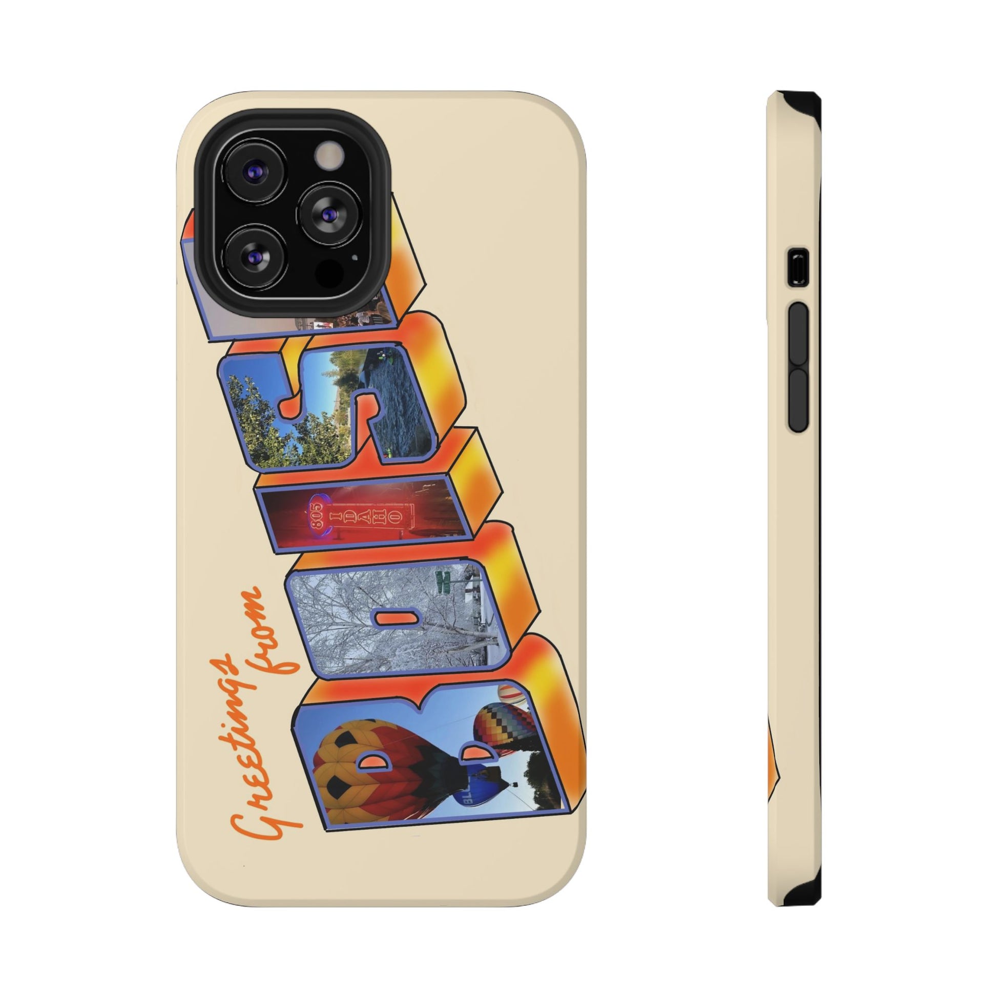 "Greetings from Boise" Orange Phone Case
