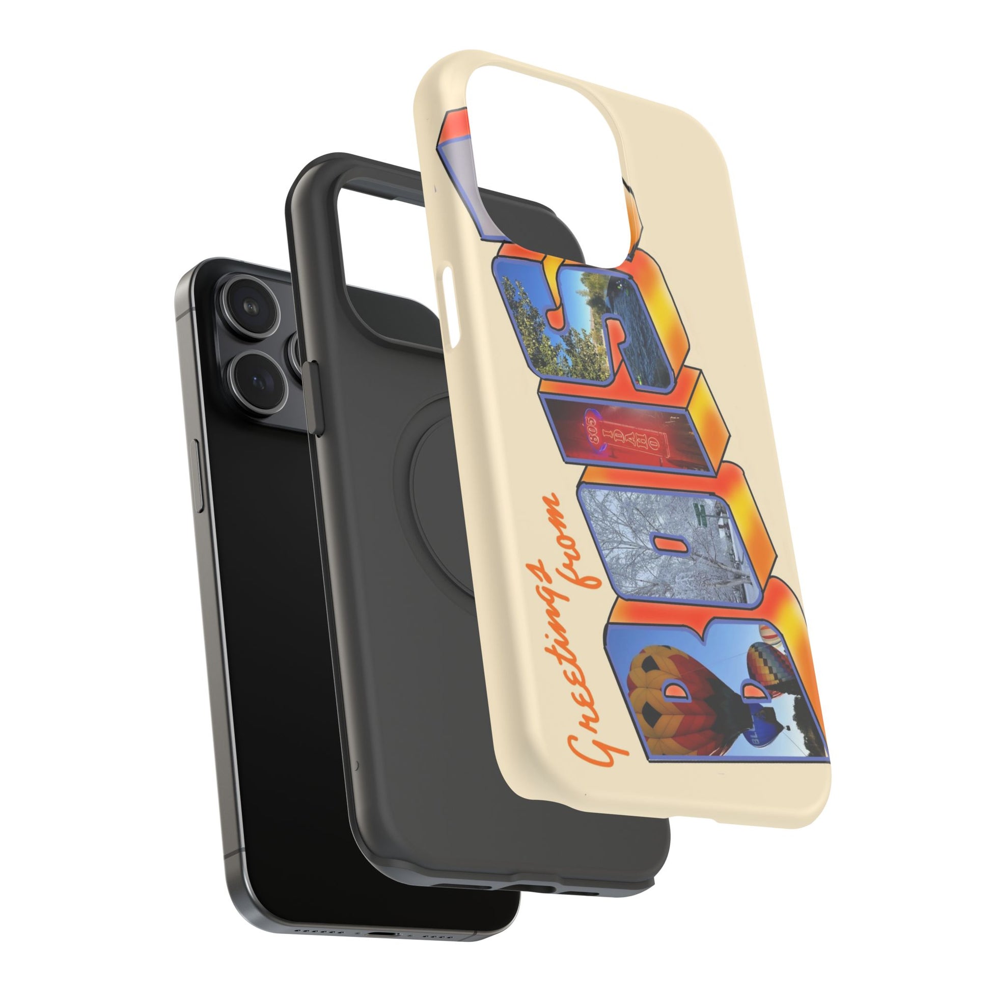 "Greetings from Boise" Orange Phone Case