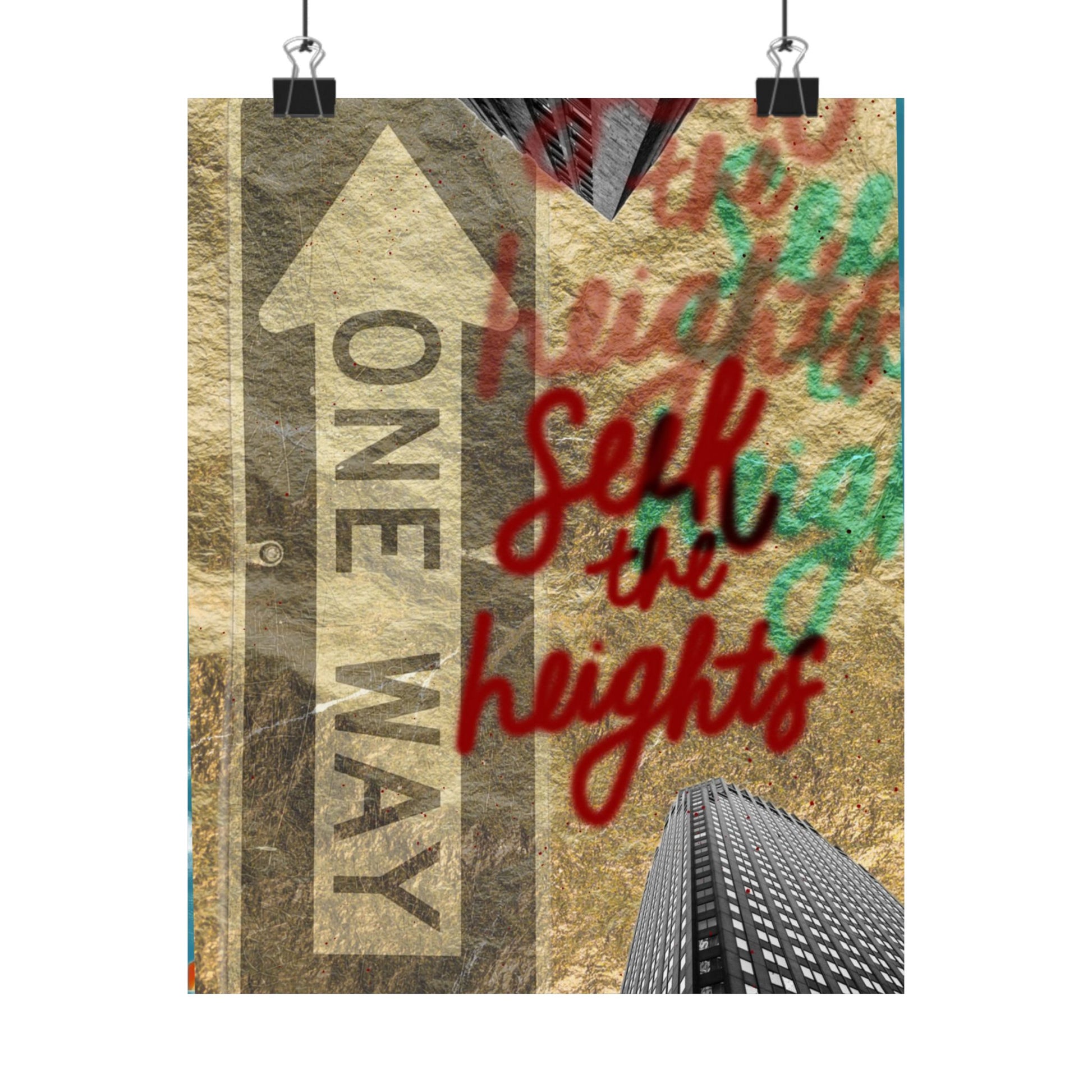 "Seek the Heights - Gold" Print