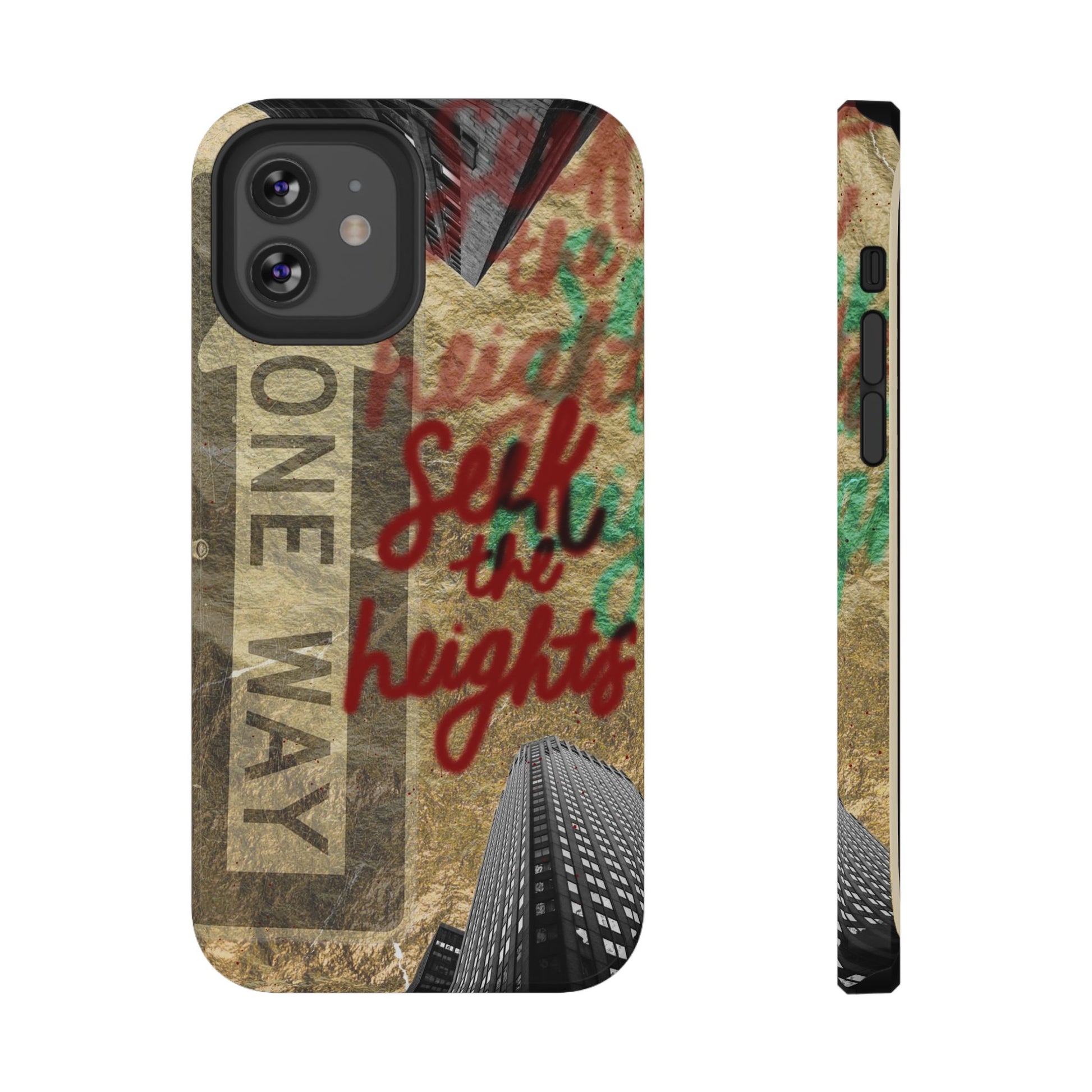 "Seek the Heights"  Gold Phone Case
