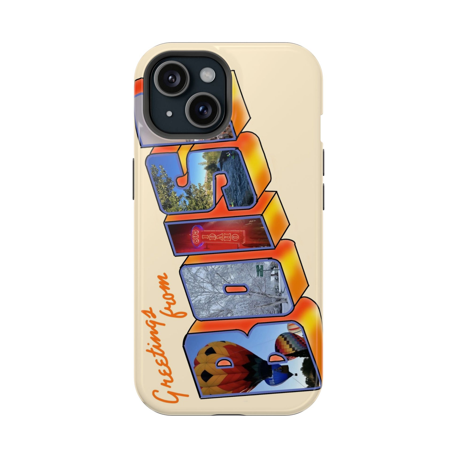 "Greetings from Boise" Orange Phone Case