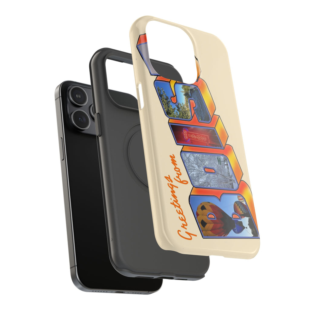 "Greetings from Boise" Orange Phone Case