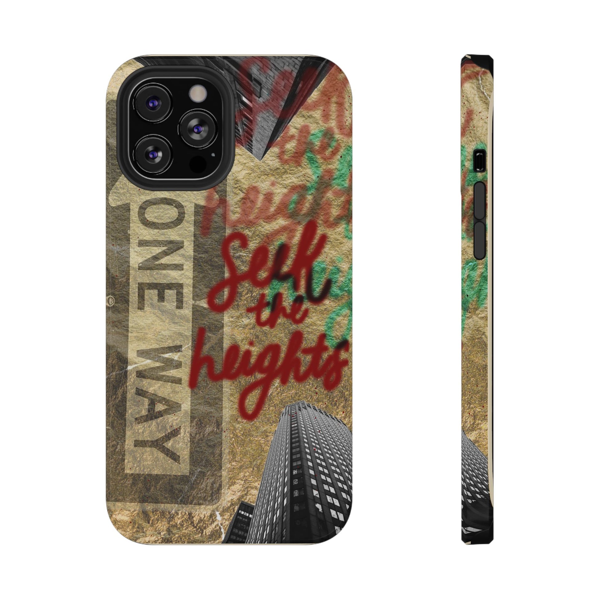 "Seek the Heights"  Gold Phone Case