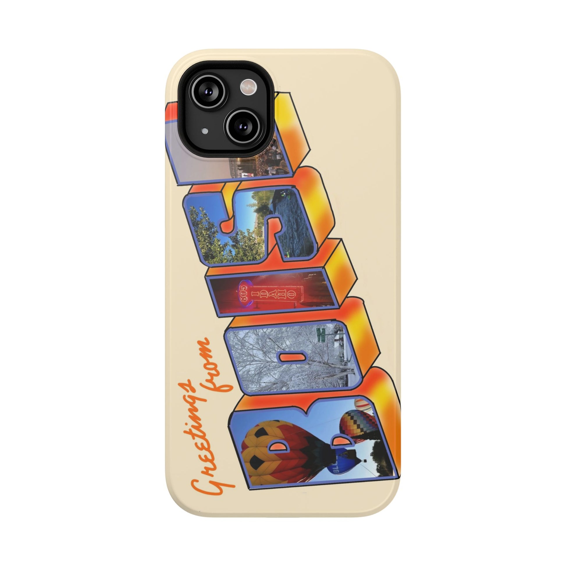 "Greetings from Boise" Orange Phone Case
