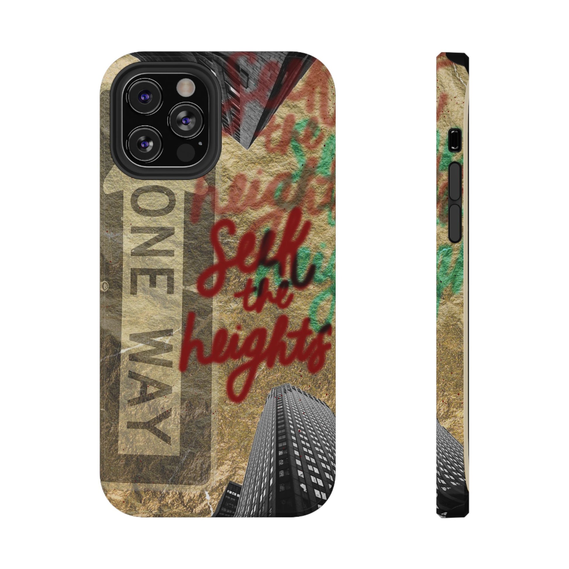 "Seek the Heights"  Gold Phone Case