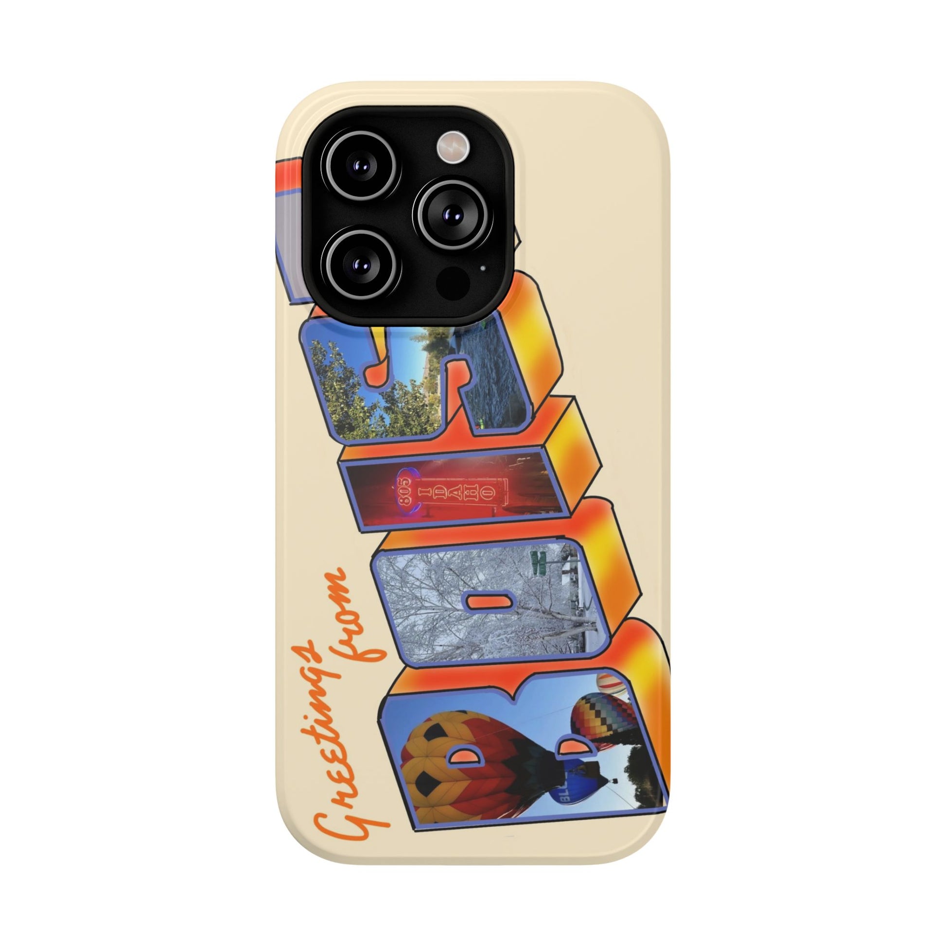 "Greetings from Boise" Orange Phone Case