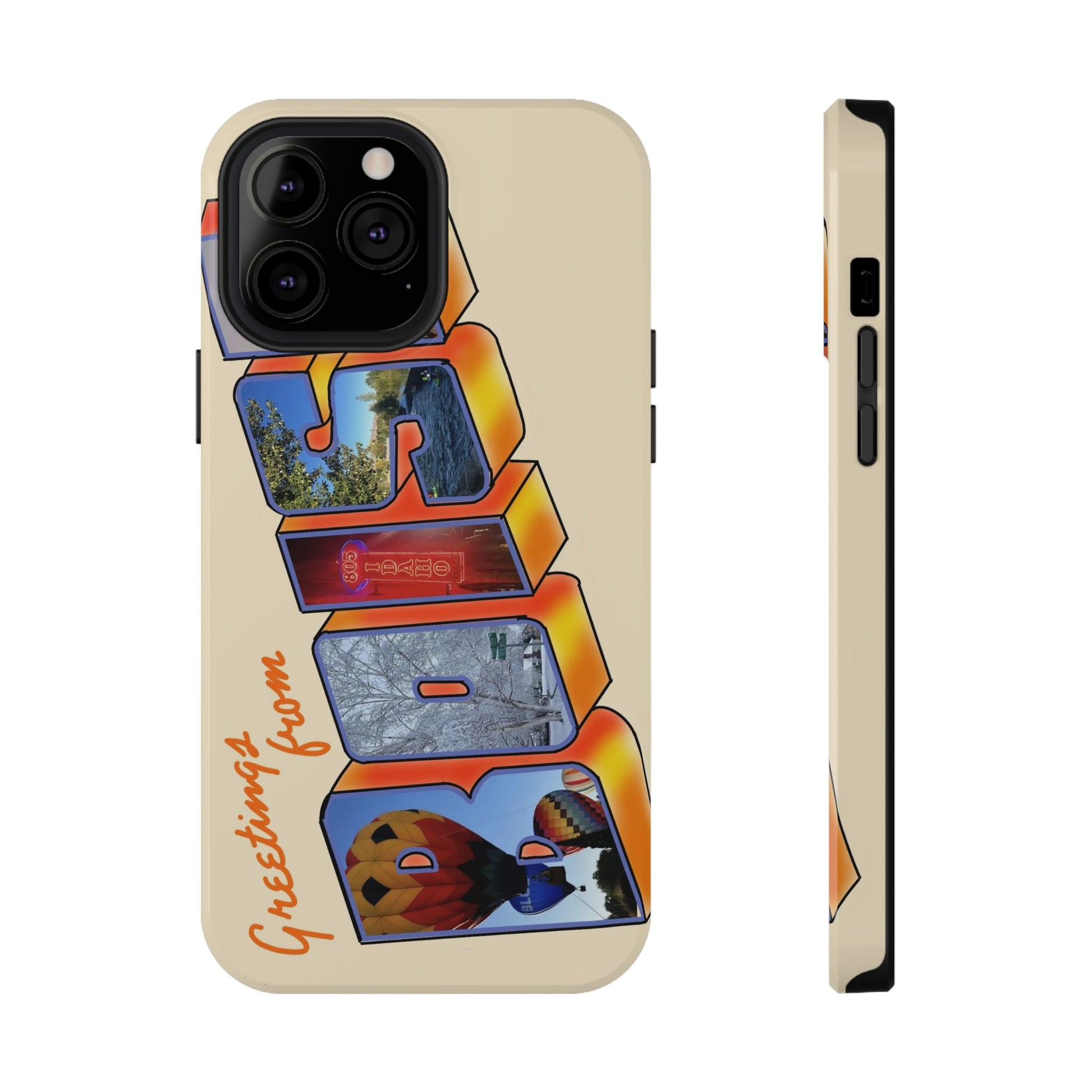 "Greetings from Boise" Orange Phone Case