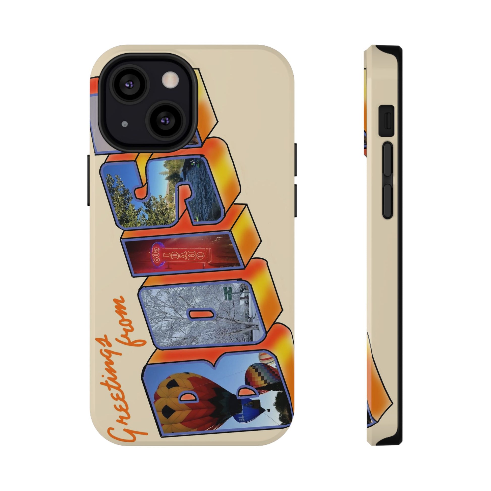 "Greetings from Boise" Orange Phone Case