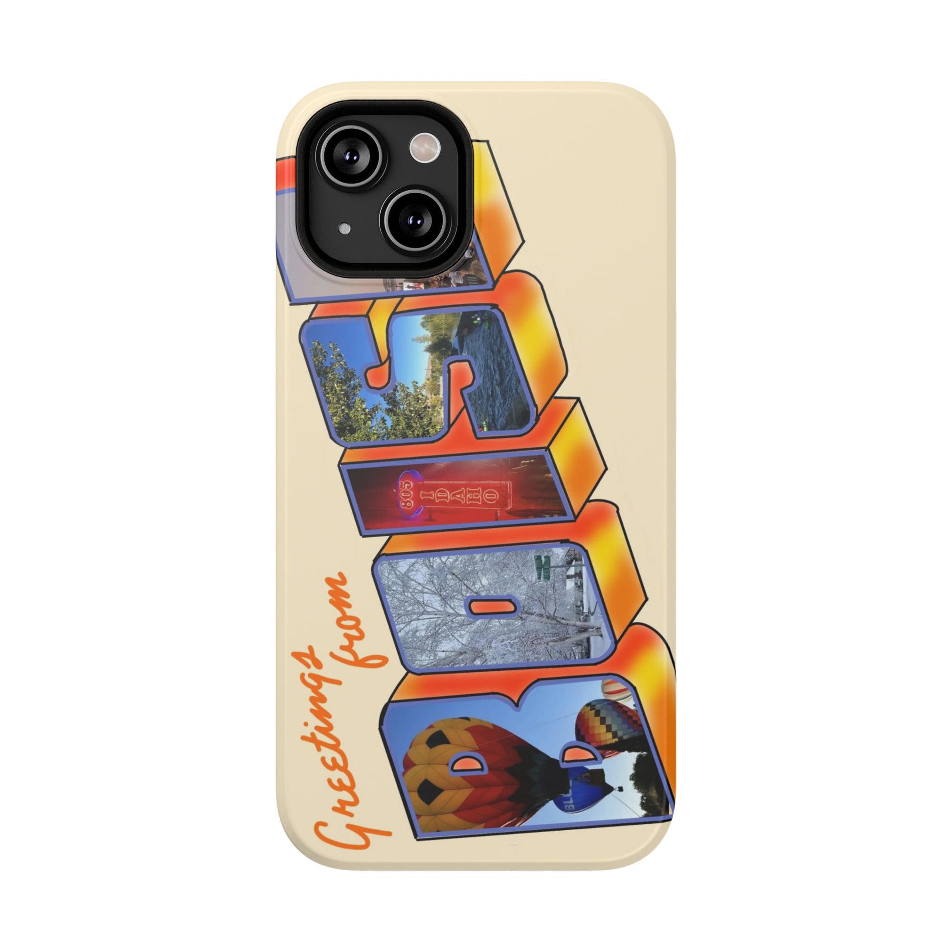 "Greetings from Boise" Orange Phone Case