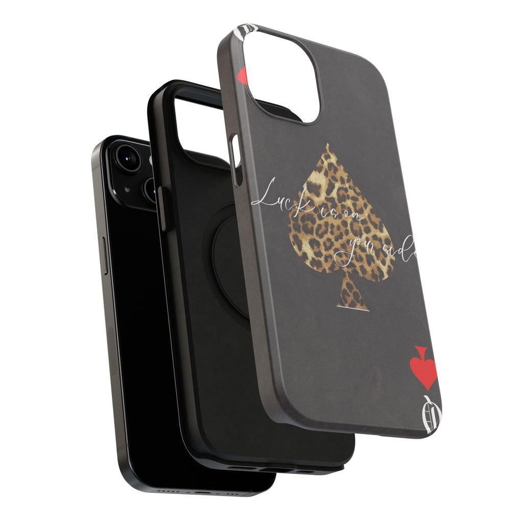 "Luck Is On Your Side" Cheetah Phone Case