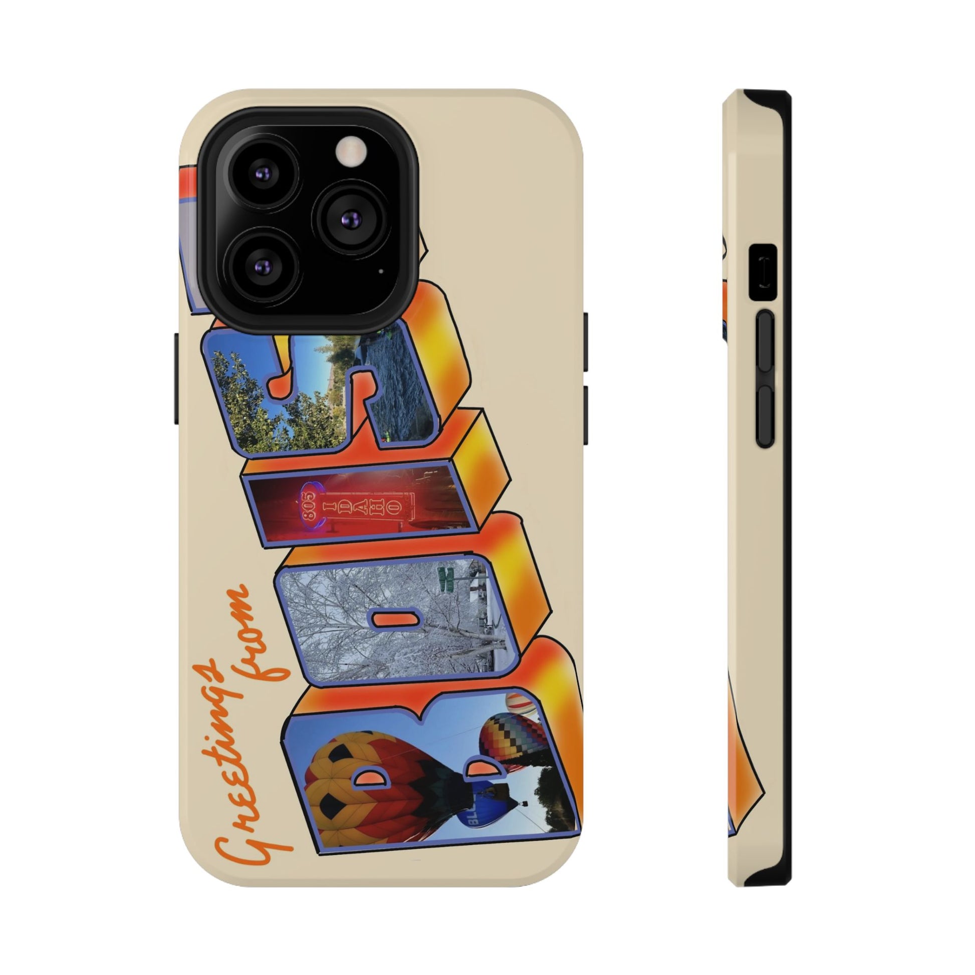 "Greetings from Boise" Orange Phone Case