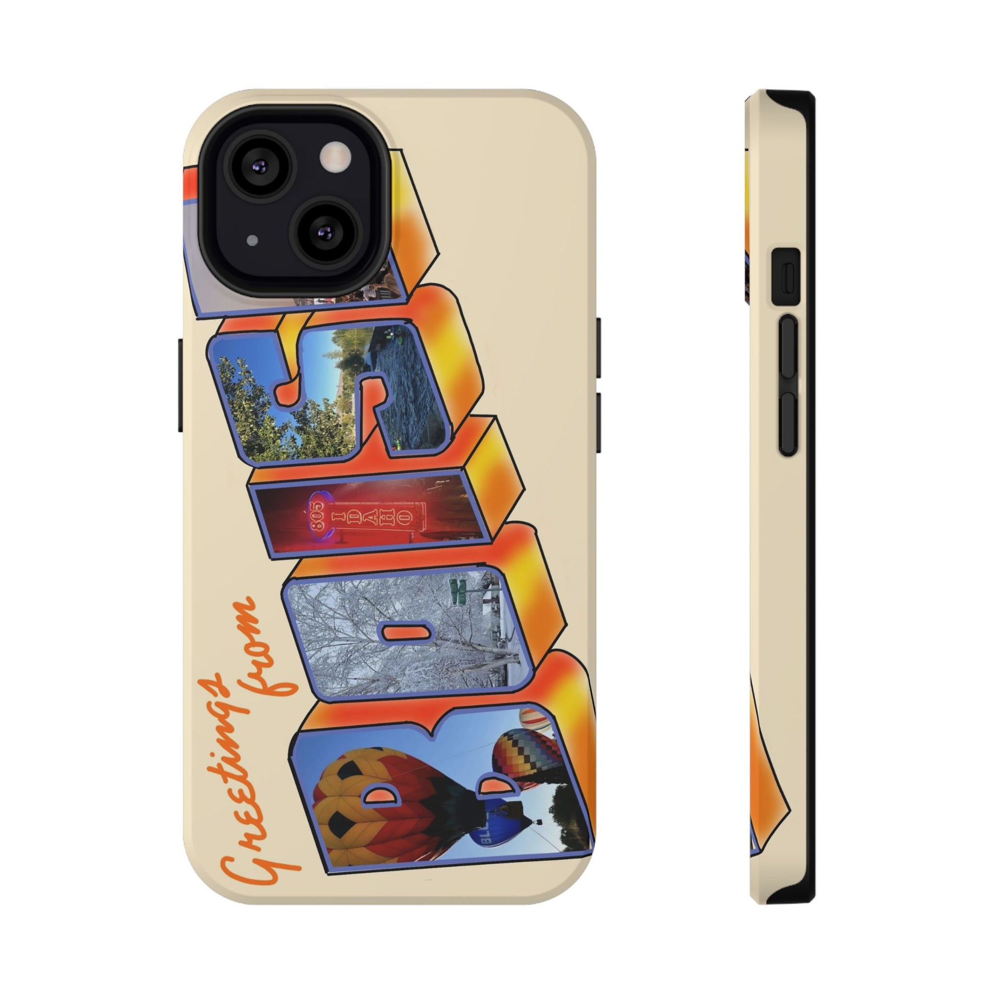 "Greetings from Boise" Orange Phone Case