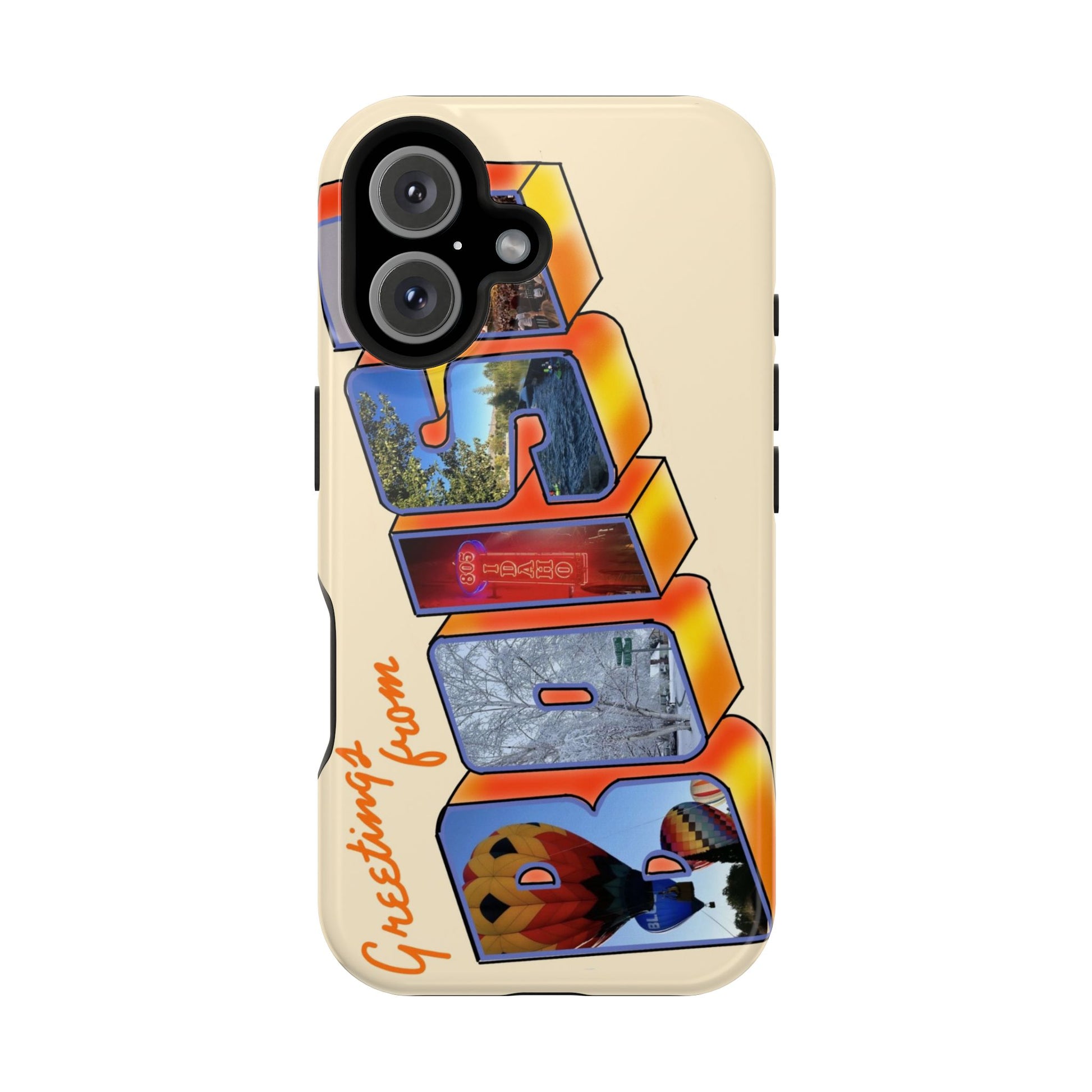 "Greetings from Boise" Orange Phone Case