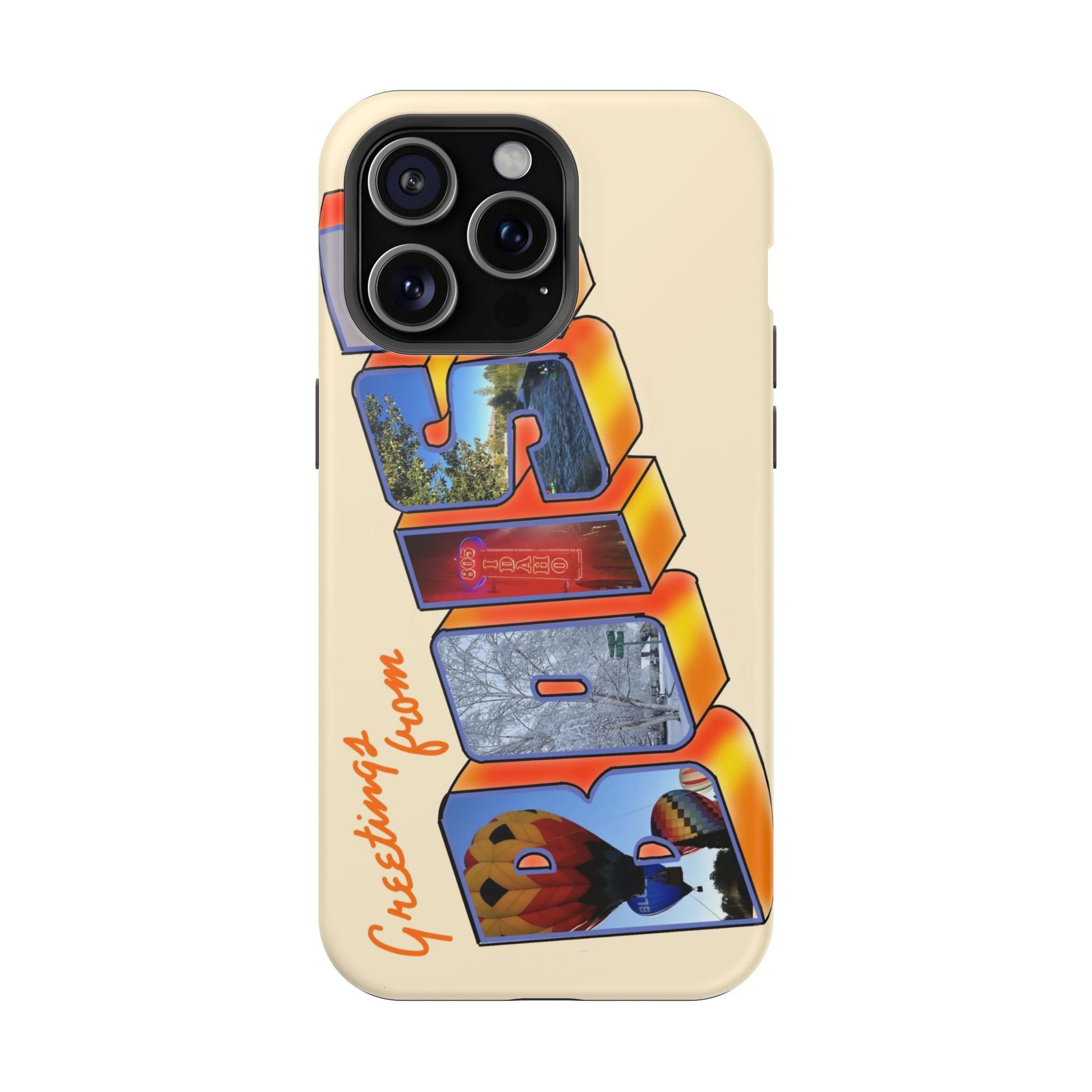 "Greetings from Boise" Orange Phone Case