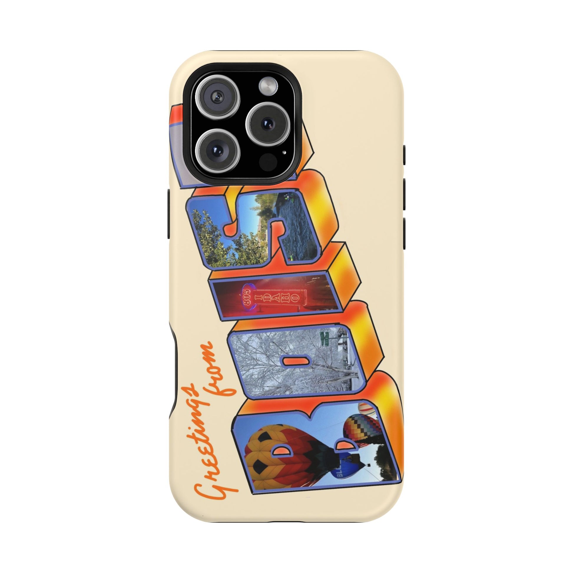 "Greetings from Boise" Orange Phone Case
