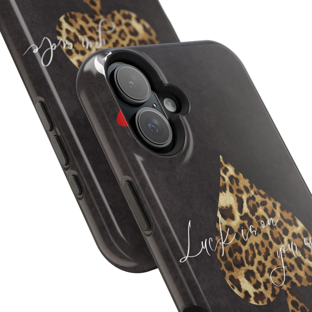 "Luck Is On Your Side" Cheetah Phone Case