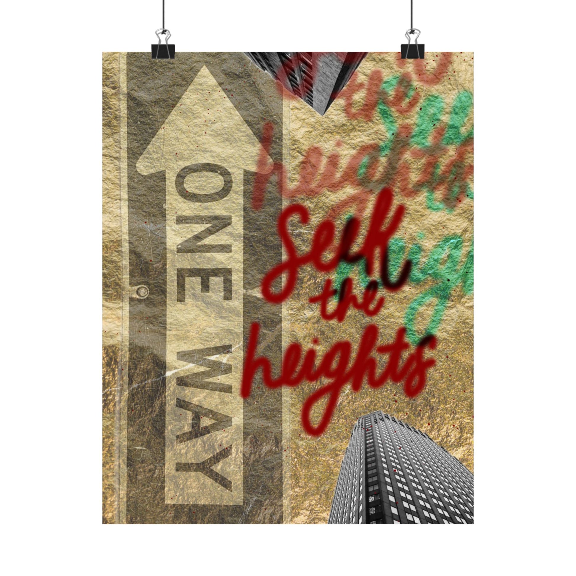 "Seek the Heights - Gold" Print