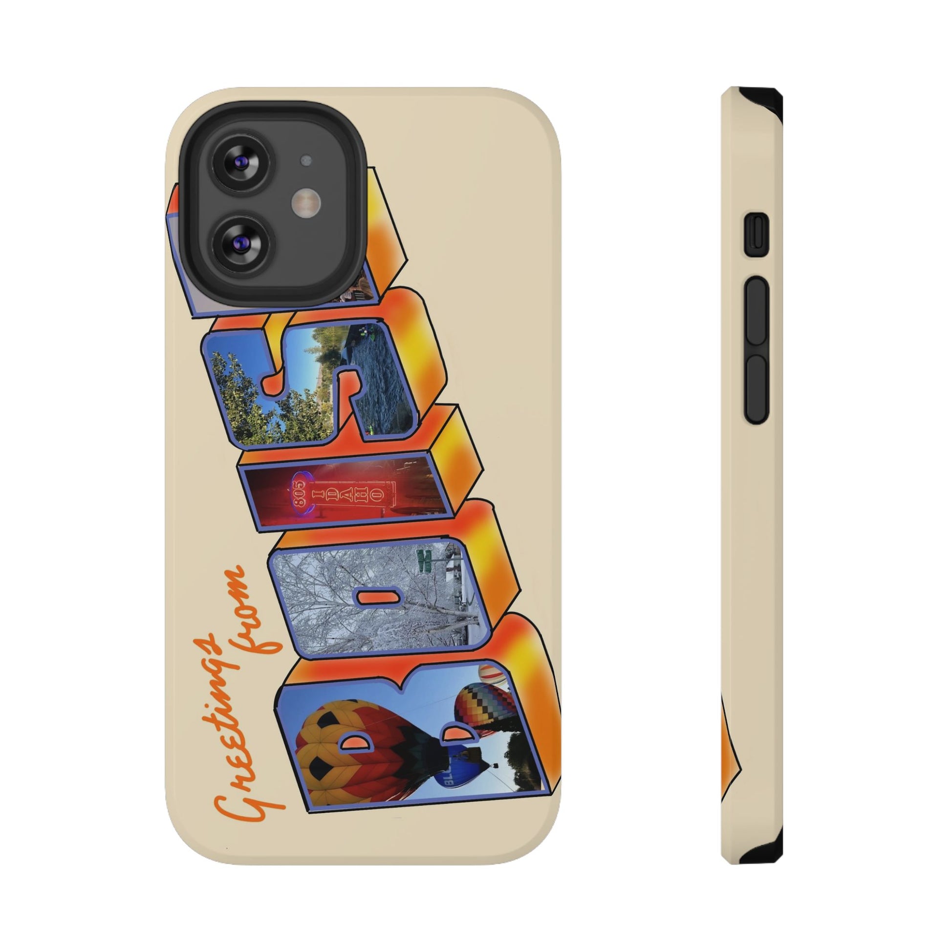 "Greetings from Boise" Orange Phone Case