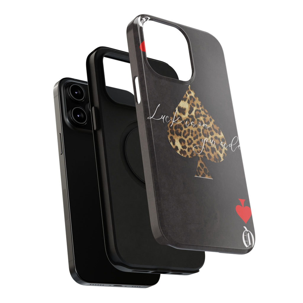 "Luck Is On Your Side" Cheetah Phone Case