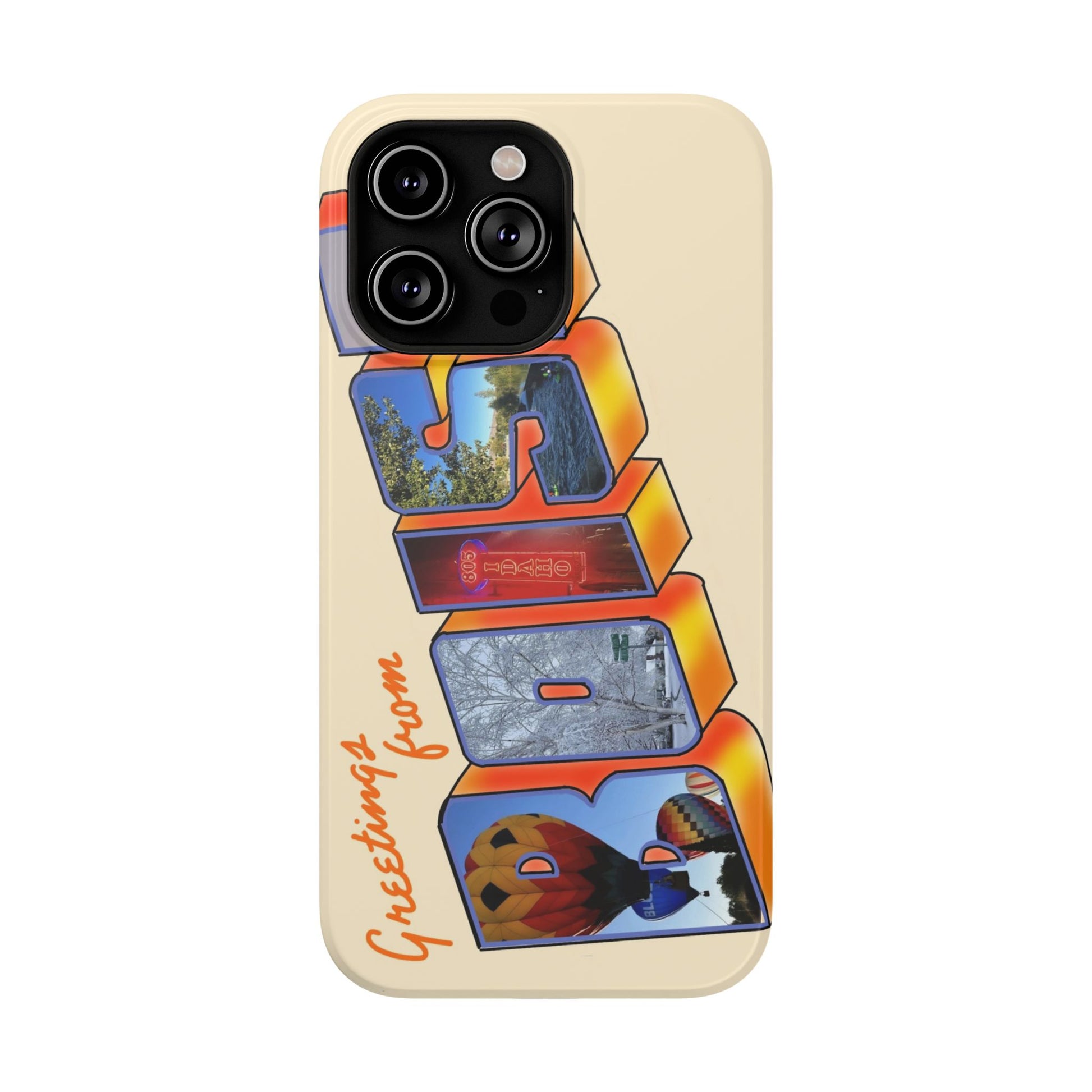 "Greetings from Boise" Orange Phone Case