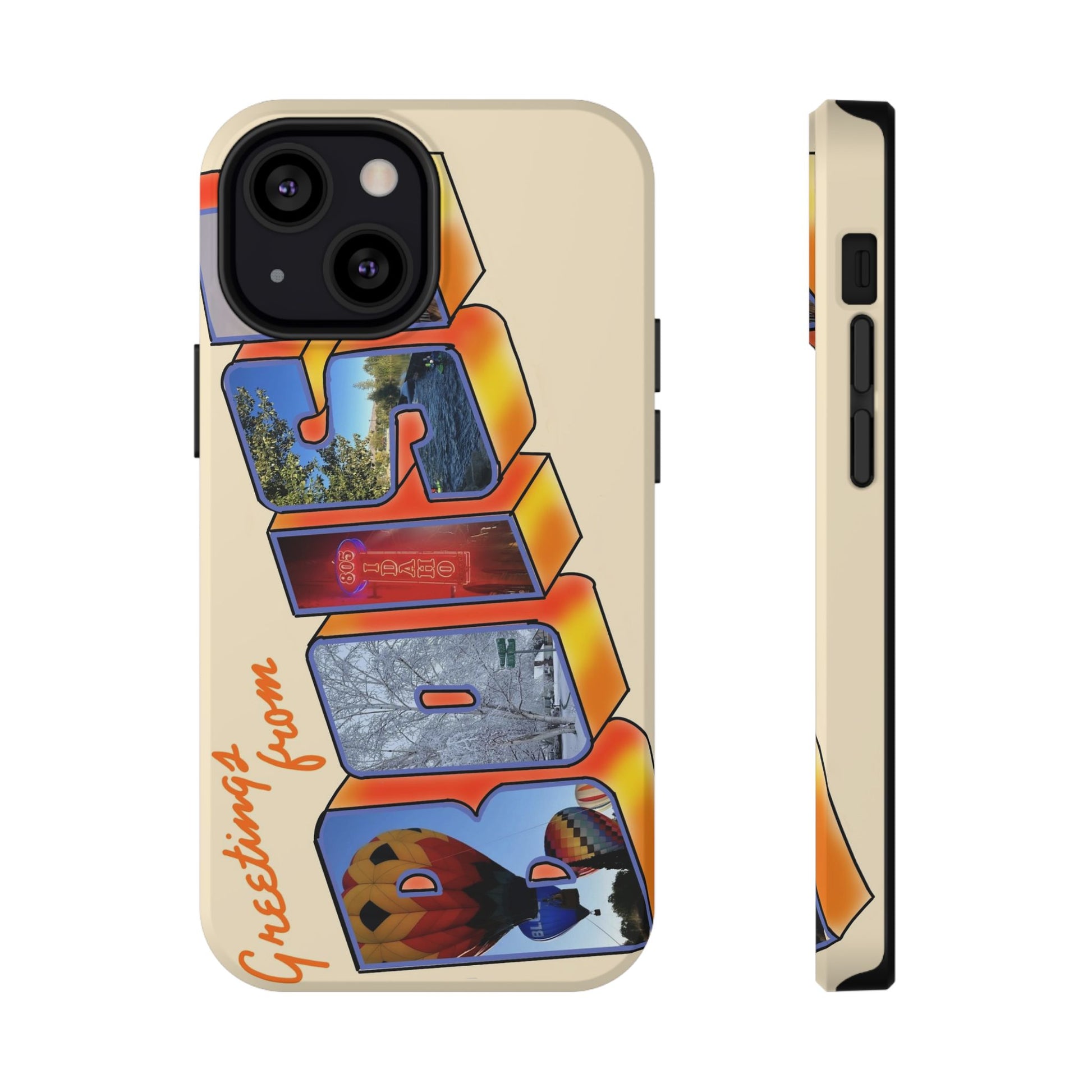 "Greetings from Boise" Orange Phone Case