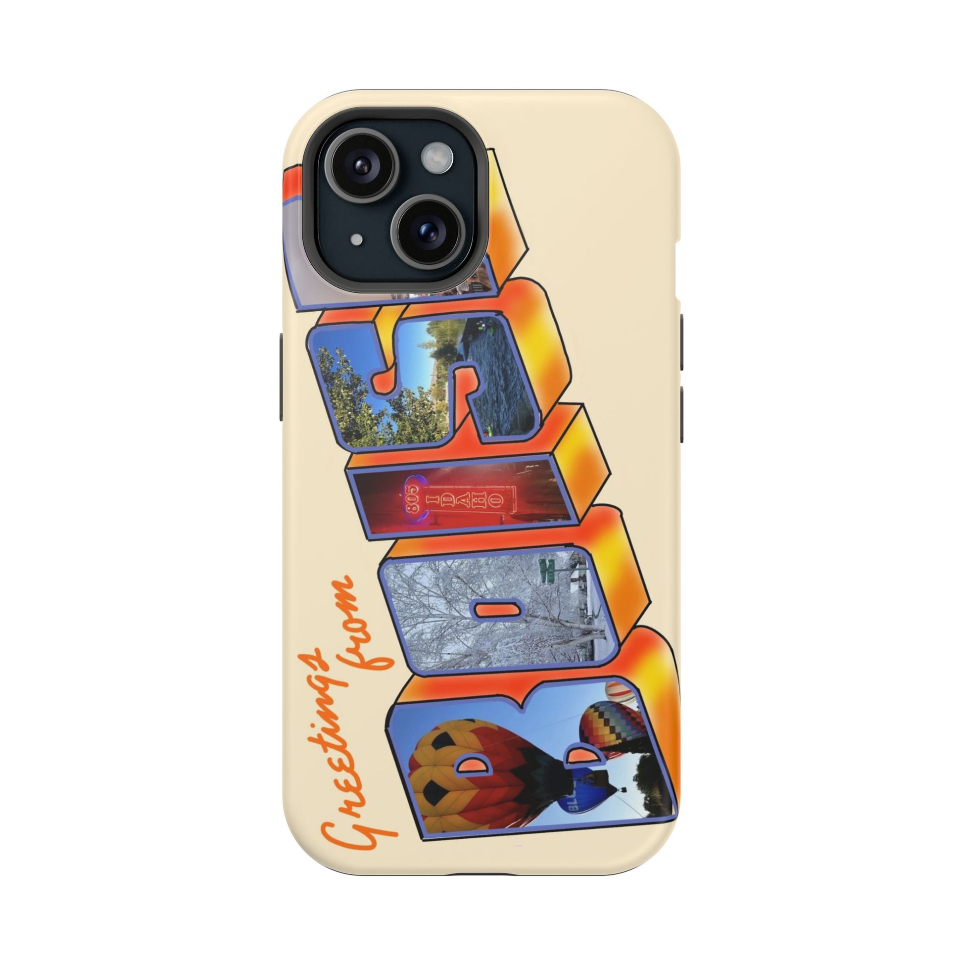 "Greetings from Boise" Orange Phone Case