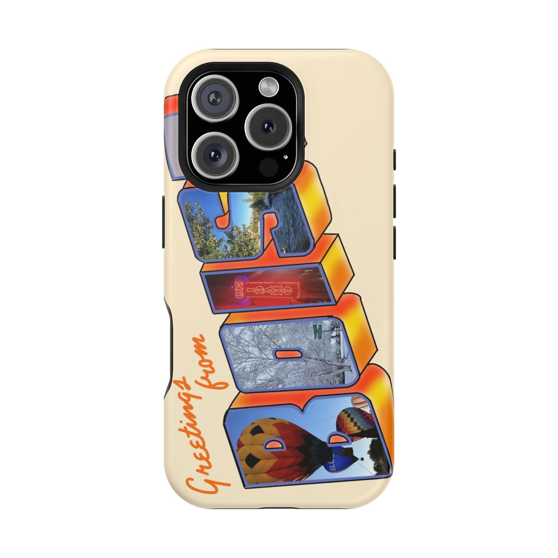 "Greetings from Boise" Orange Phone Case