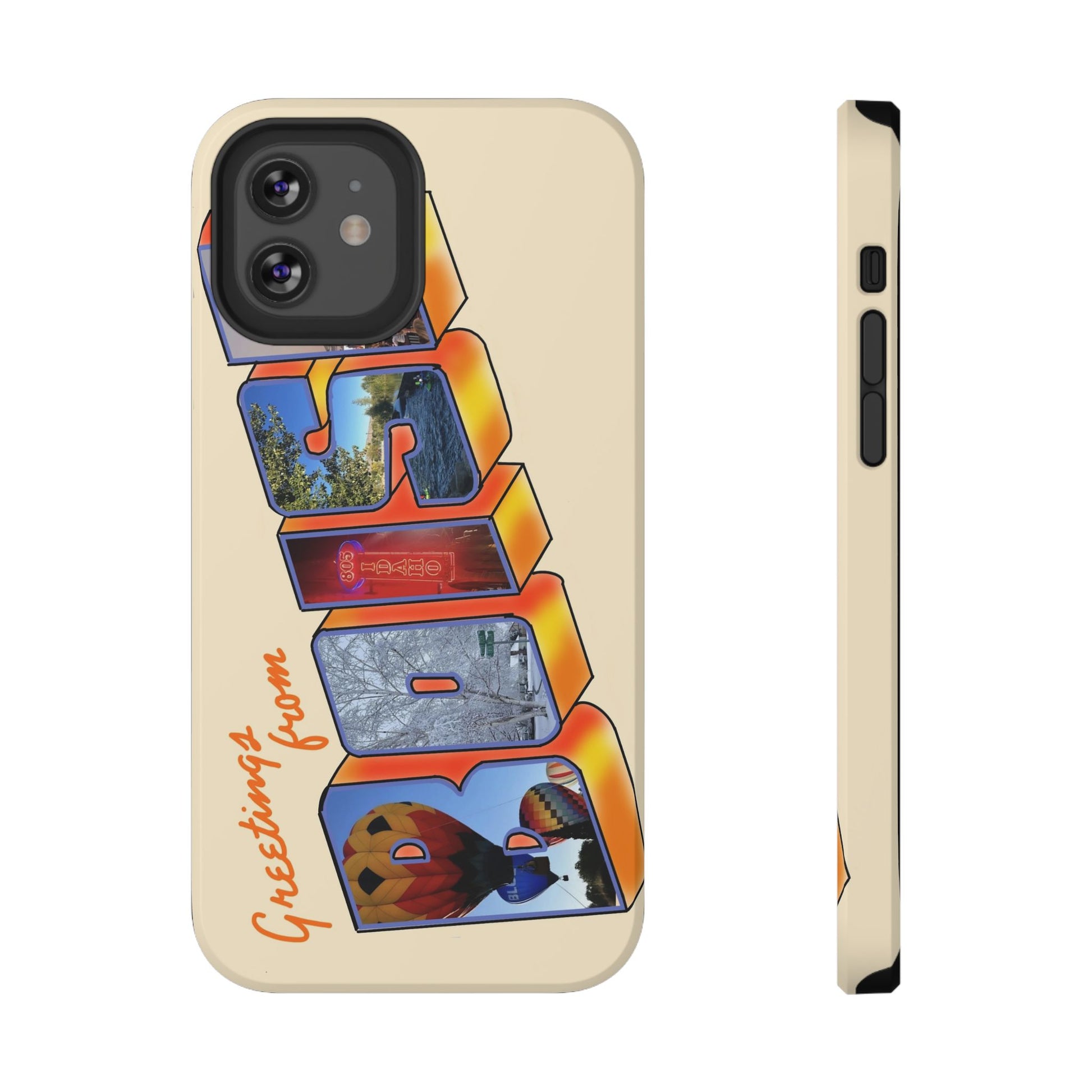 "Greetings from Boise" Orange Phone Case