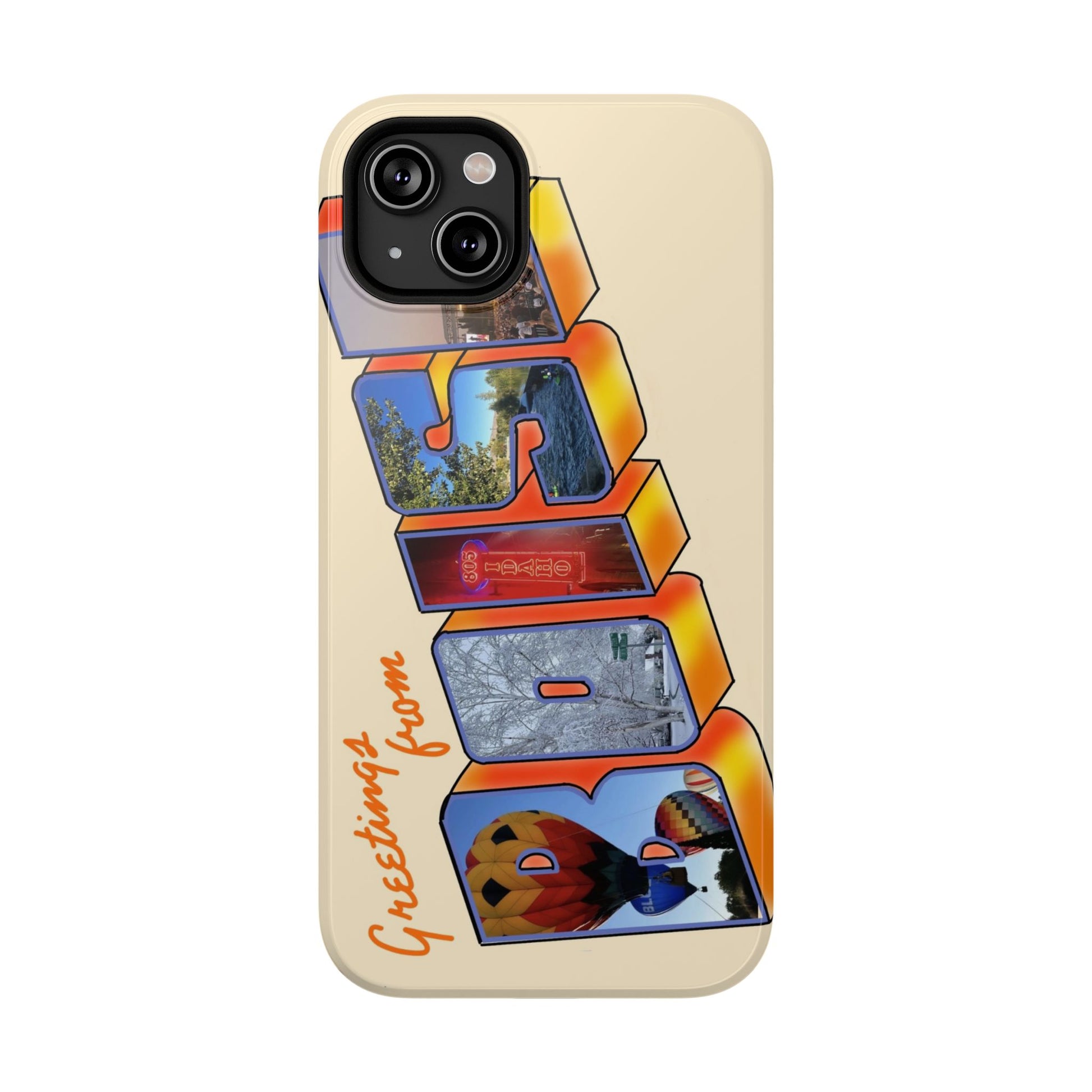 "Greetings from Boise" Orange Phone Case